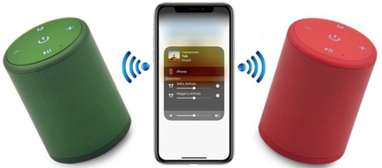 iphone bluetooth to 2 speakers