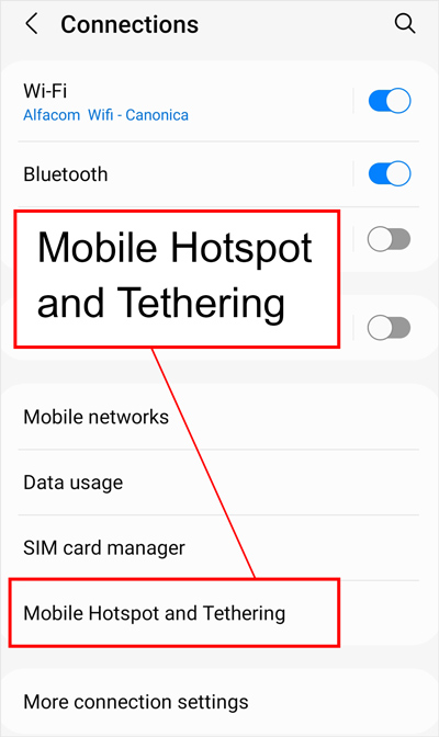 Mobile Hotspot and Tethering