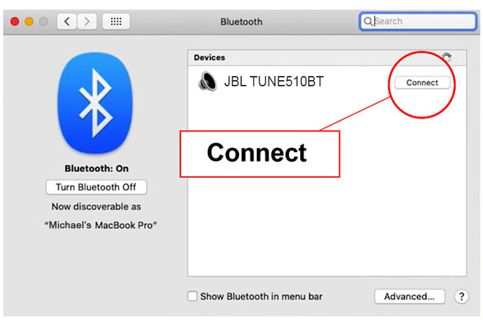JBL Headphones to Mac 1