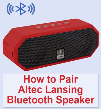 Altec Lansing Bluetooth Speaker Pairing