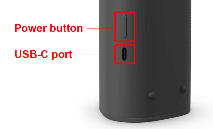 power button and usb